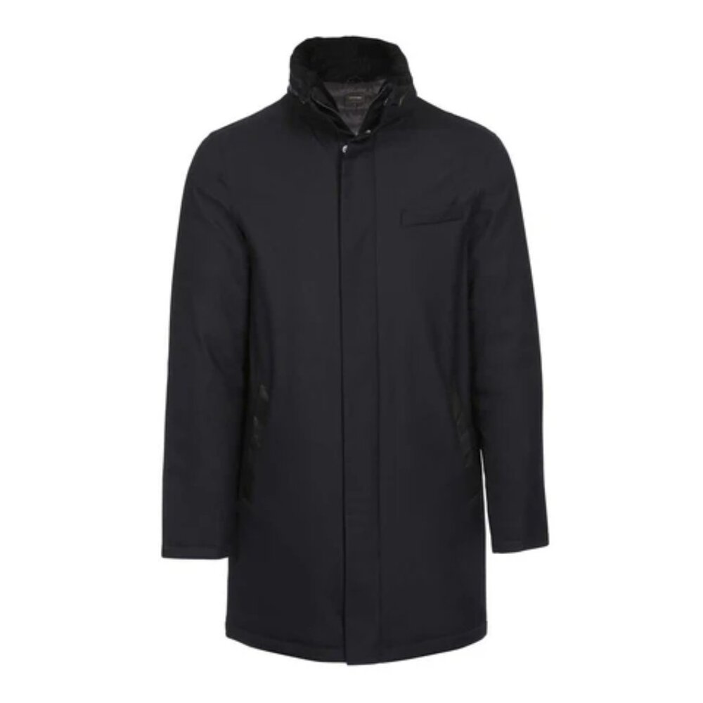 Mackage Damari Wool Flannel Down Puffer Coat Jacket Gray Size 42